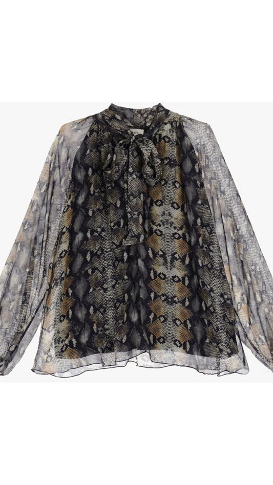Reptile Print Blouse by Dixie
