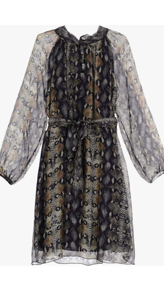 Reptile Print  Shift Dress