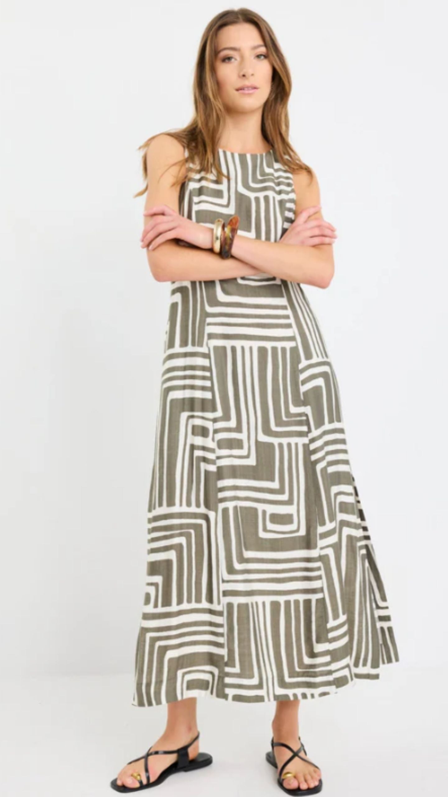 Maze Print Dress