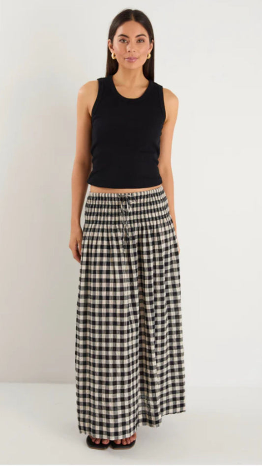 Gingham Maxi Skirt