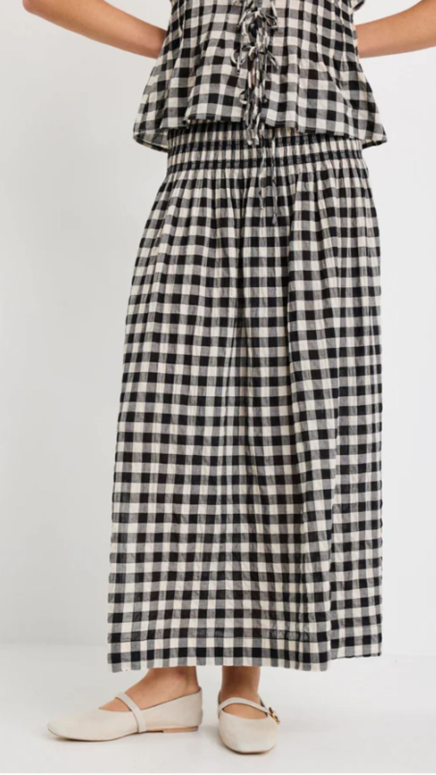 Gingham Maxi Skirt