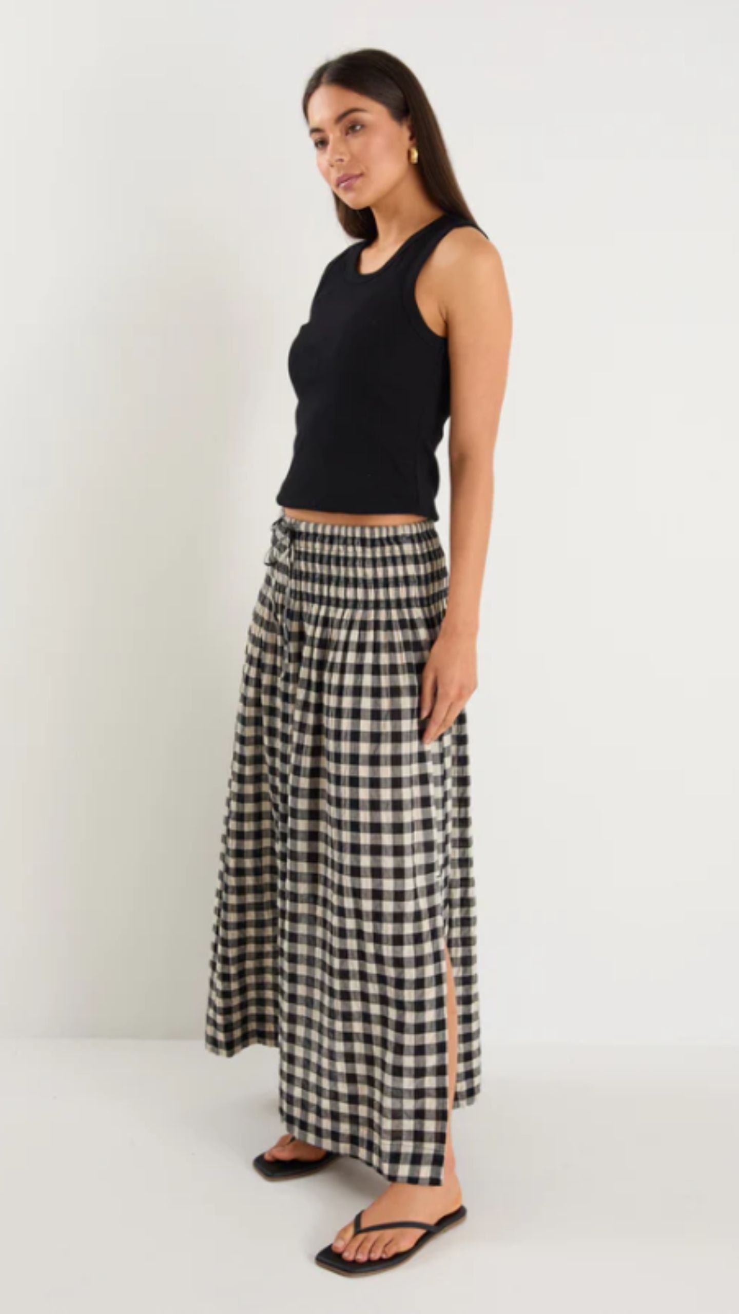 Gingham Maxi Skirt