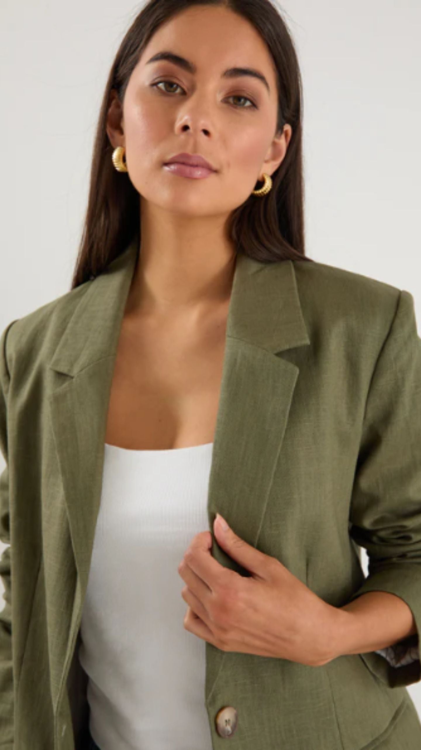 Dock Ramie Rolled Sleeve Blazer