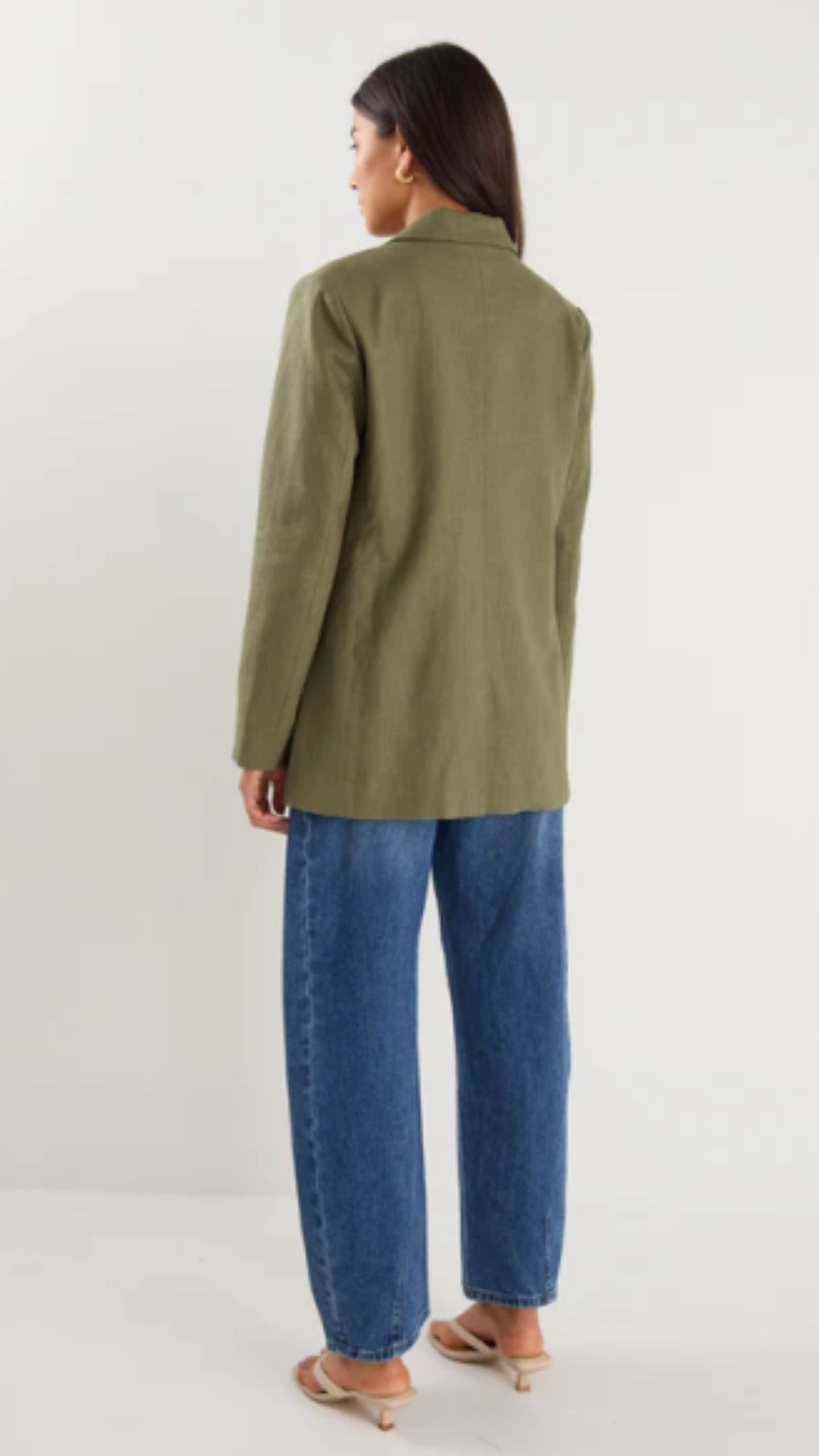 Dock Ramie Rolled Sleeve Blazer