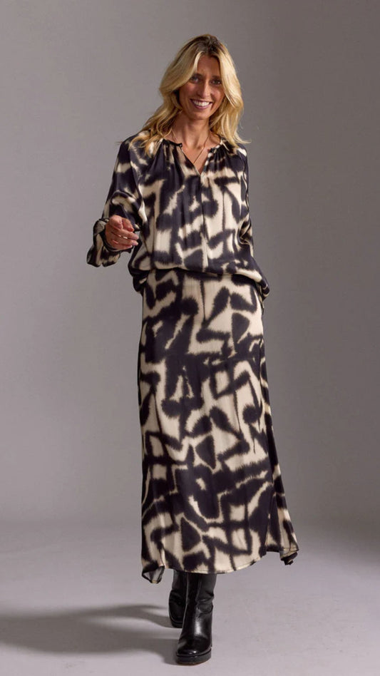 Telma Beige Printed Shirt