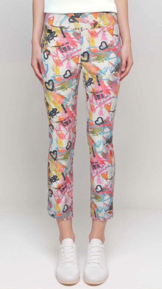 Love Graffiti Slim Ankle Trousers