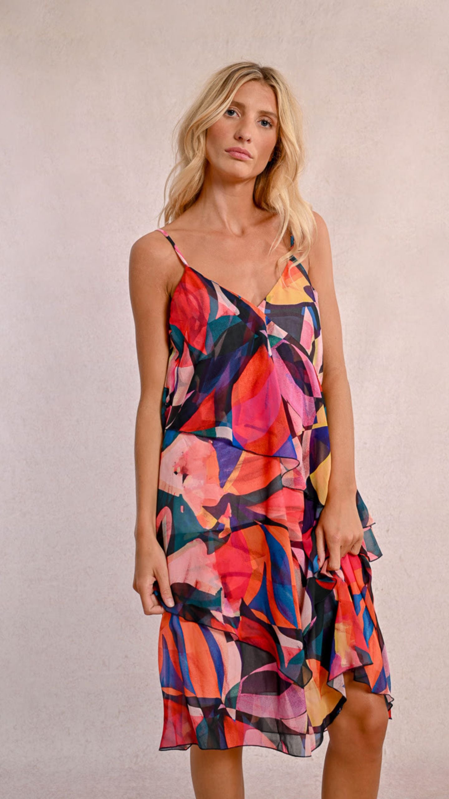 Asymmetric Frill Dress