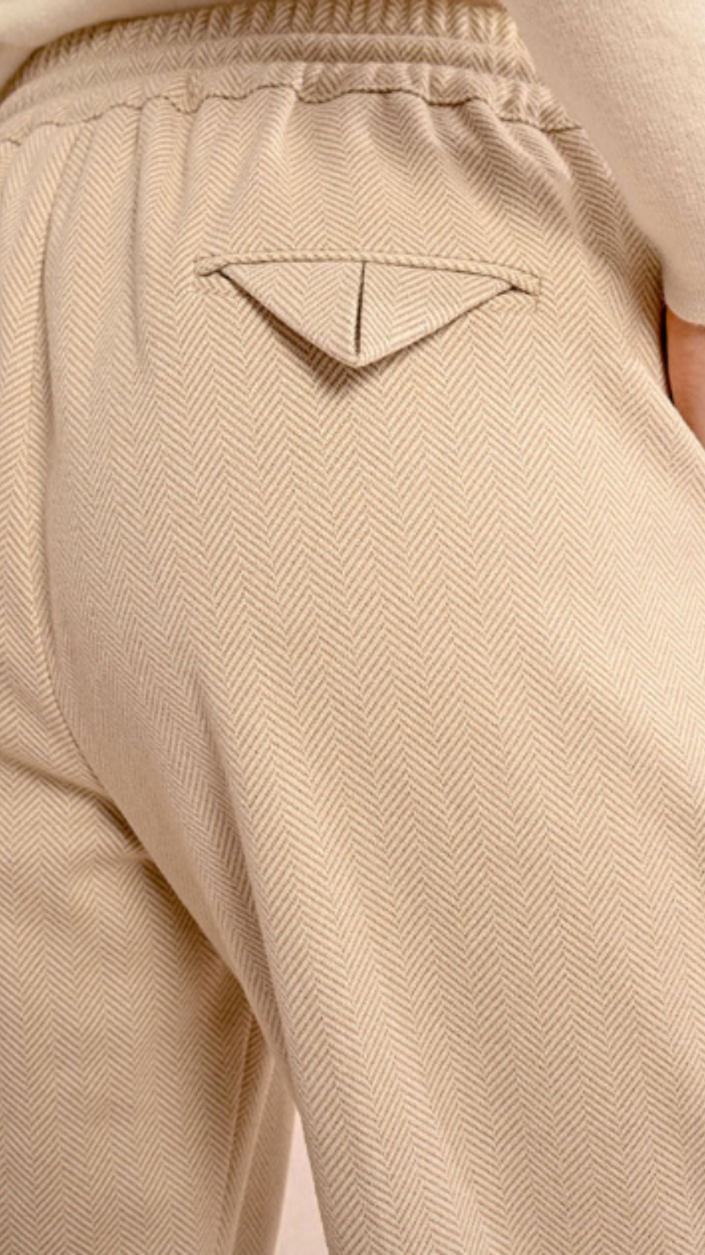 Herringbone Jogger Style Pants