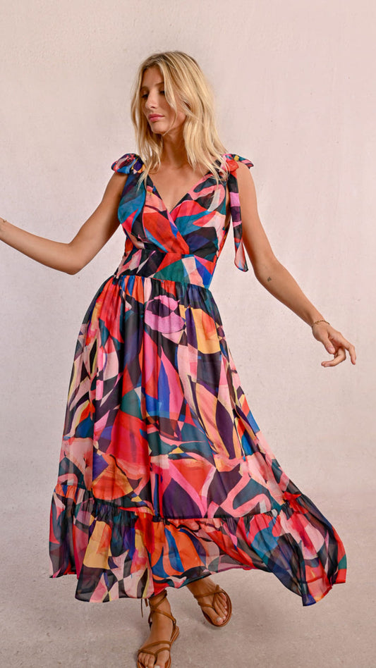 Tie Shoulder Dress