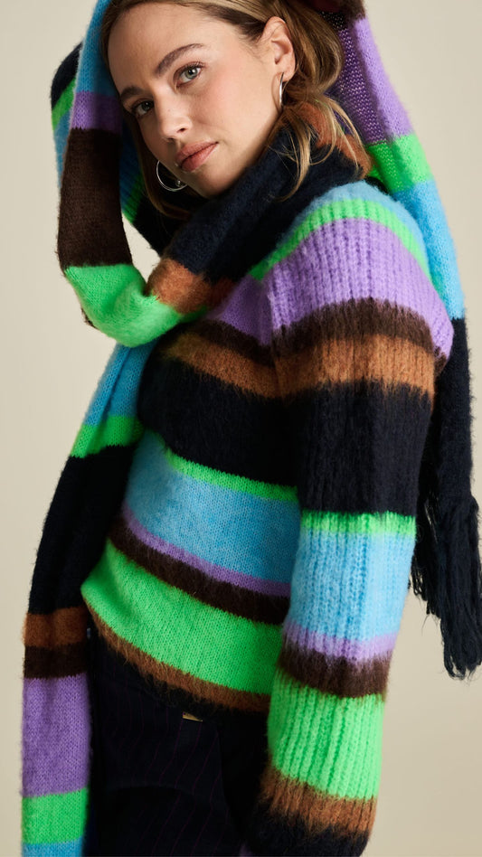 POM Pullover - Brushed Stripes