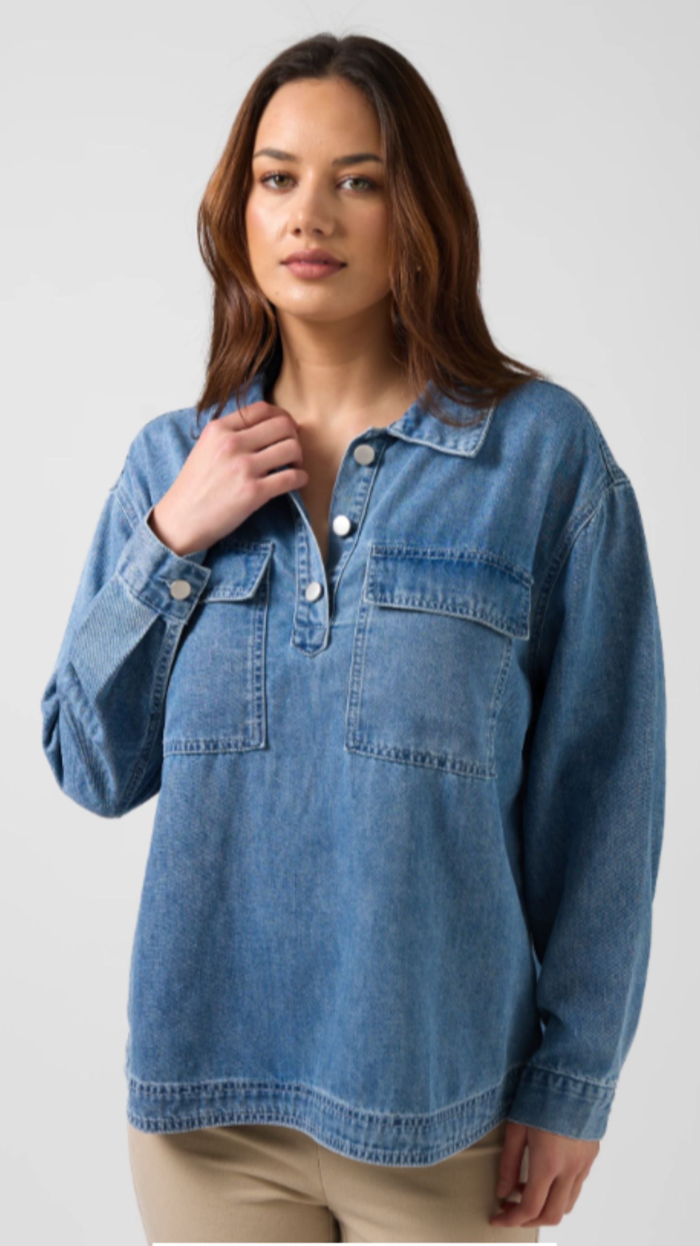 Pip Overshirt - Light Wash