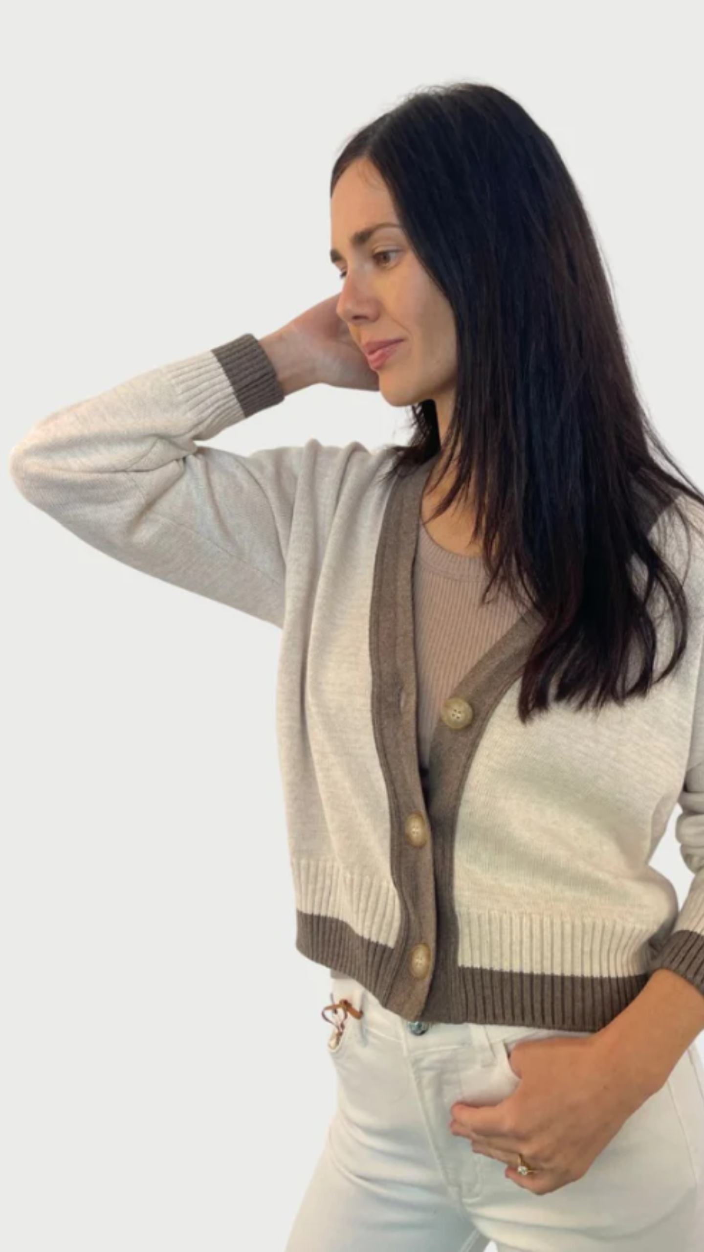 Contrast Cardi