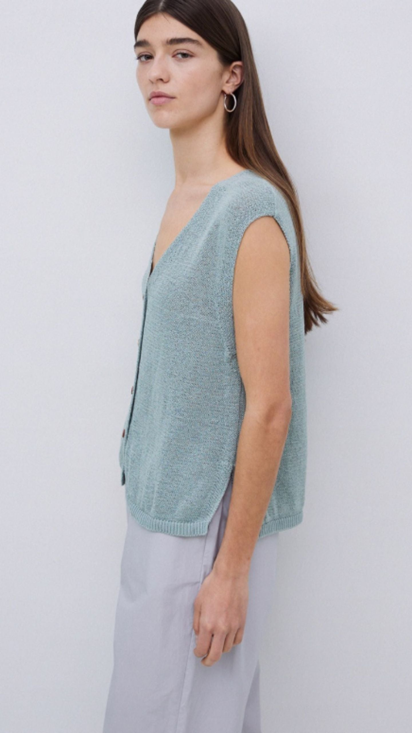 Button Front Vest