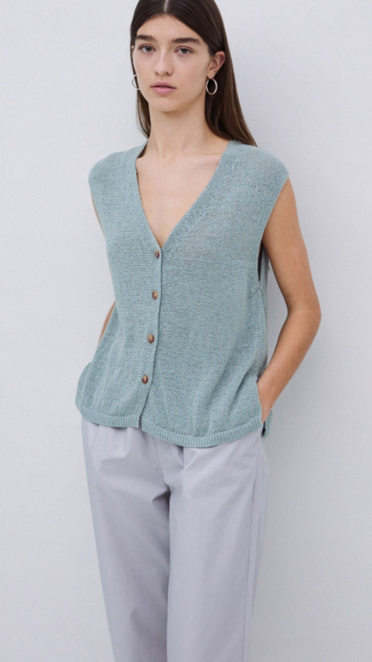 Button Front Vest