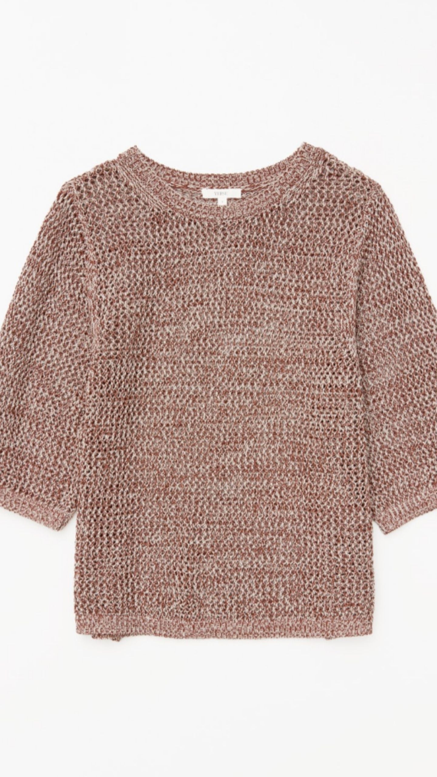Terracotta Openwork Jumper