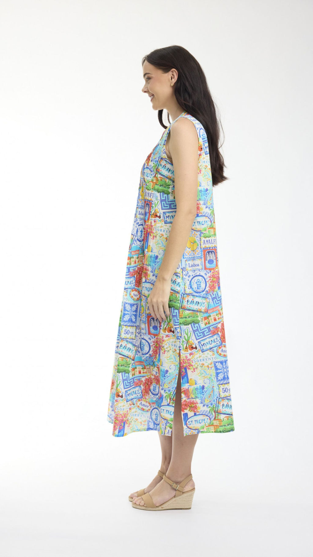 50 Years Travel Dress Maxi Pleated