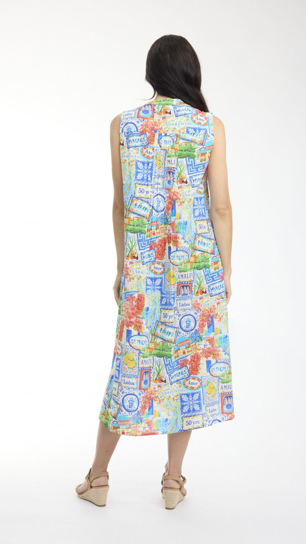 50 Years Travel Dress Maxi Pleated