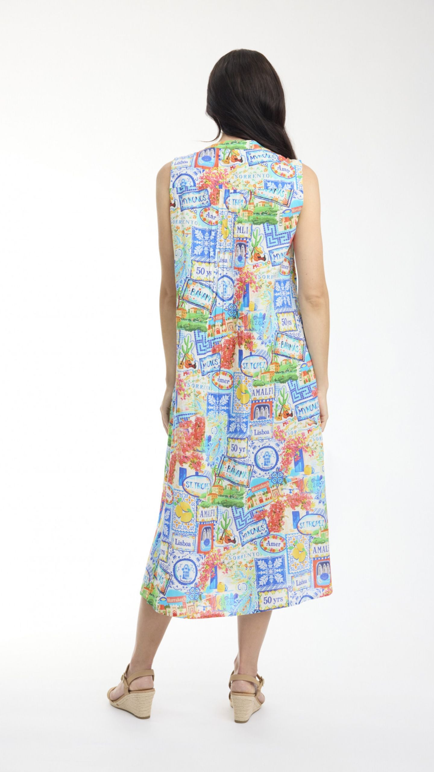 50 Years Travel Dress Maxi Pleated