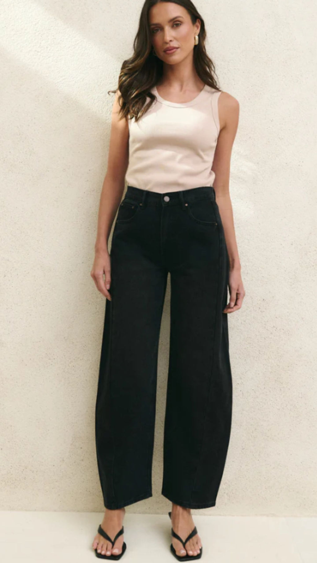 Varsity Forward Seam Barrel Jeans