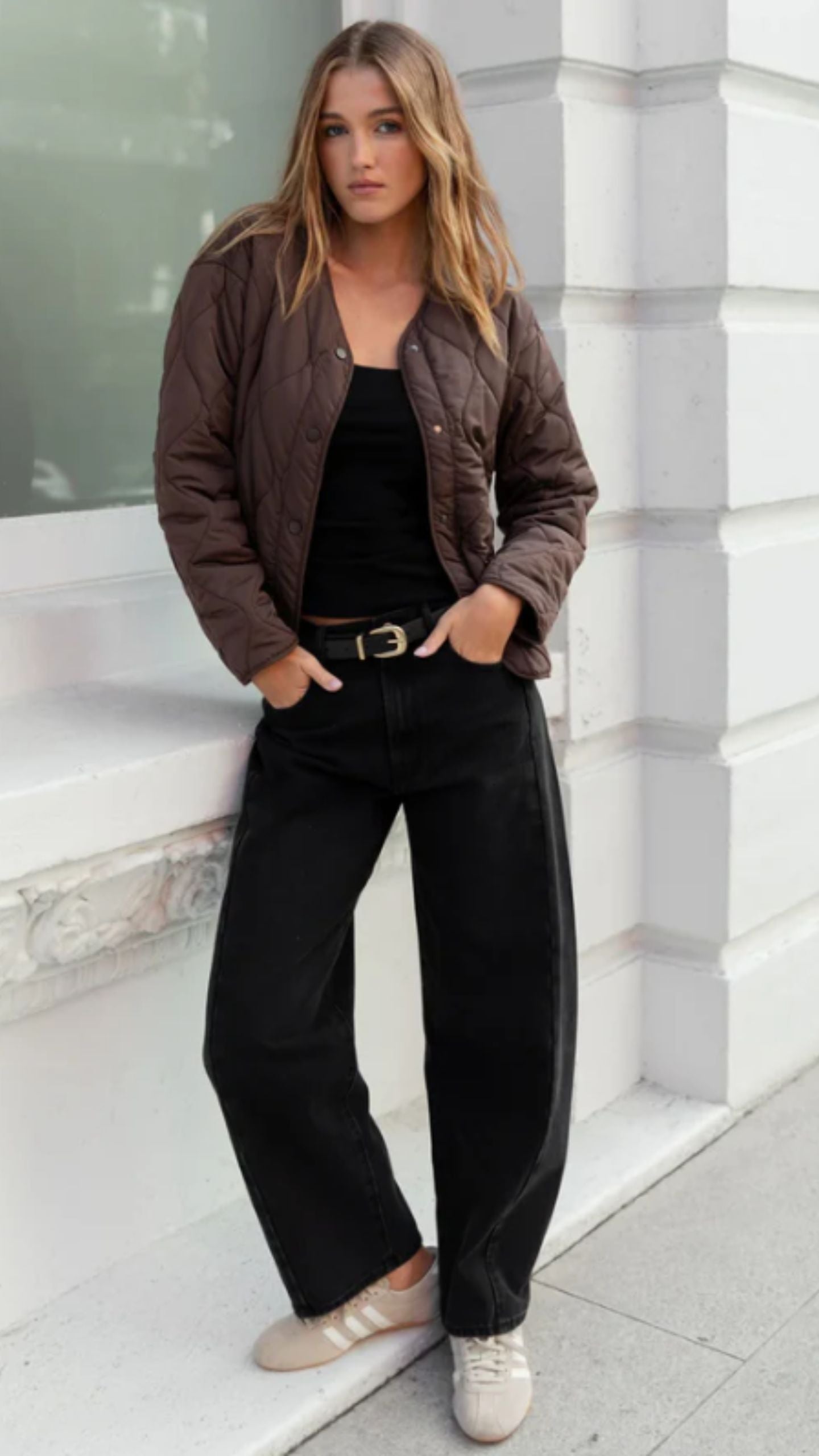 Varsity Forward Seam Barrel Jeans