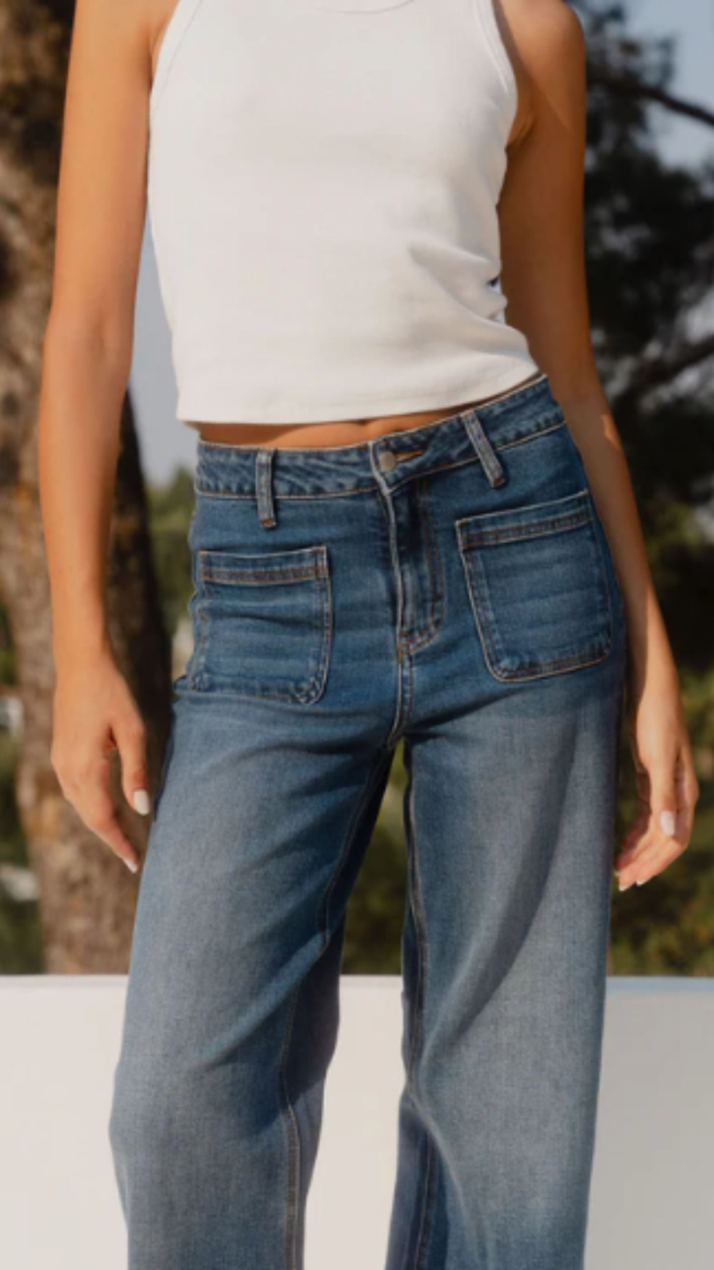 Zoey High Rise Wide Leg Jean