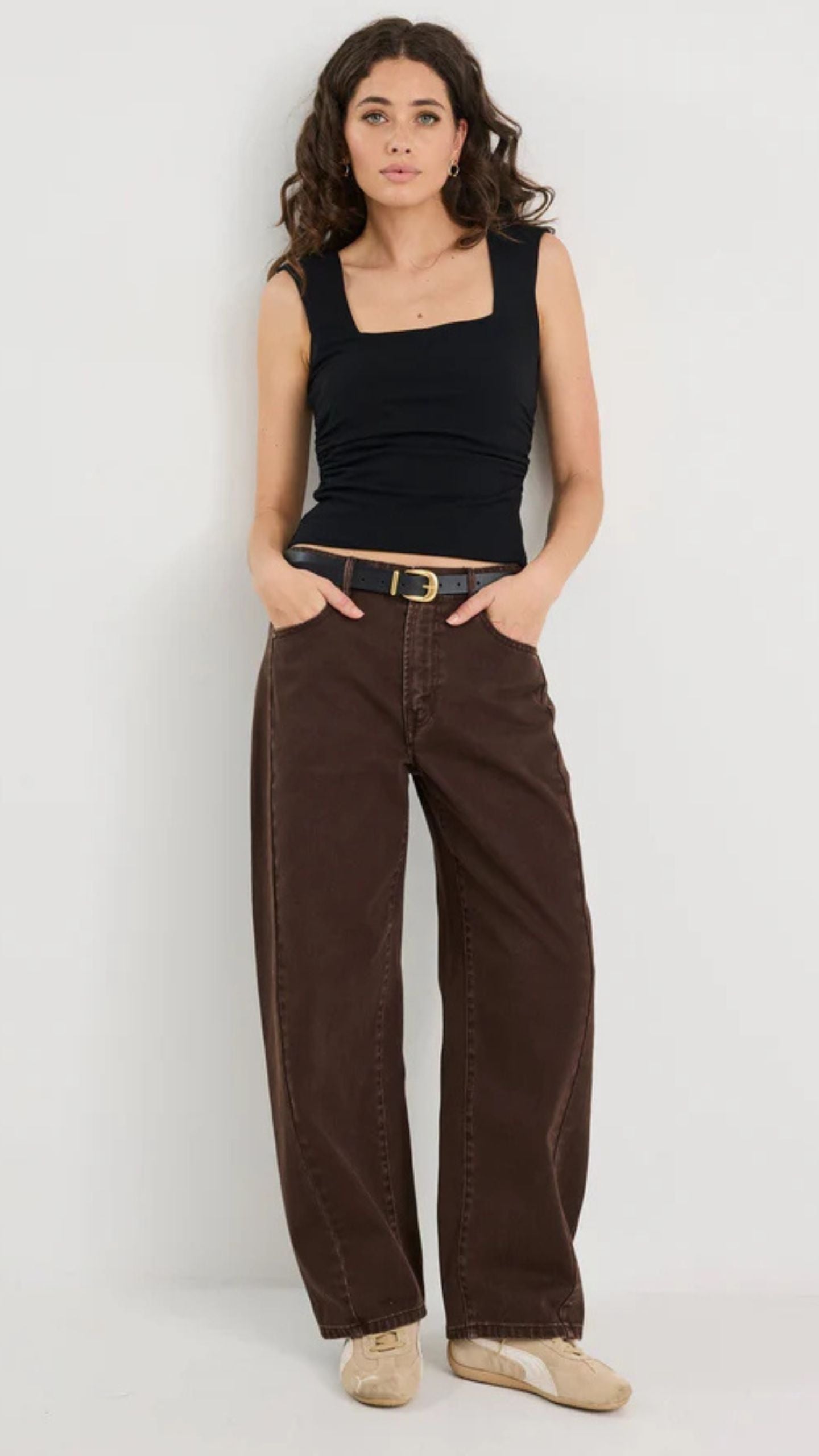 Varsity Forward Seam Barrel Jeans