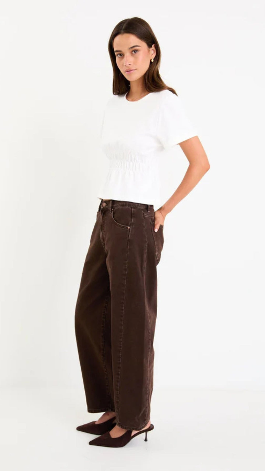 Varsity Forward Seam Barrel Jeans