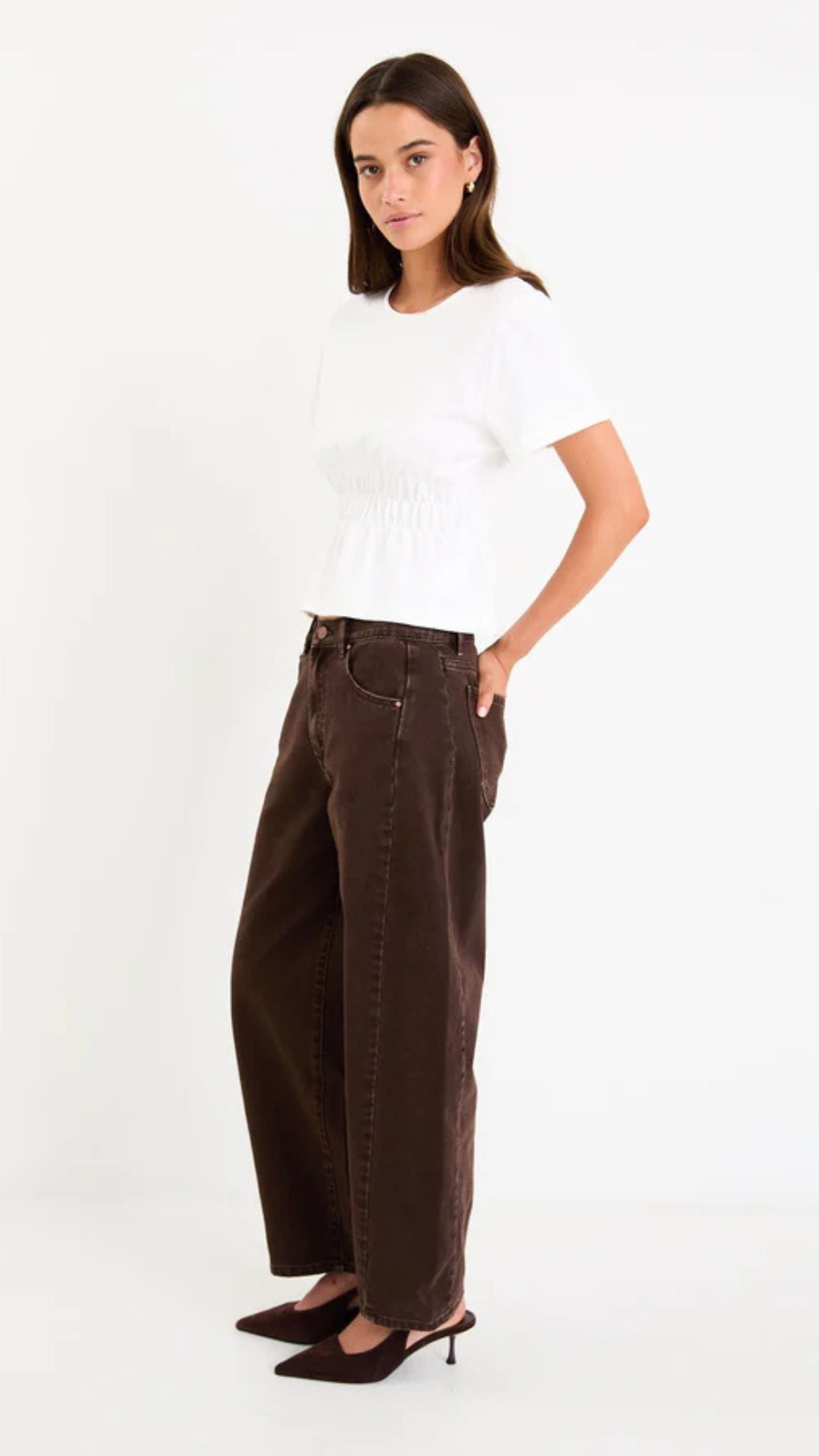 Varsity Forward Seam Barrel Jeans