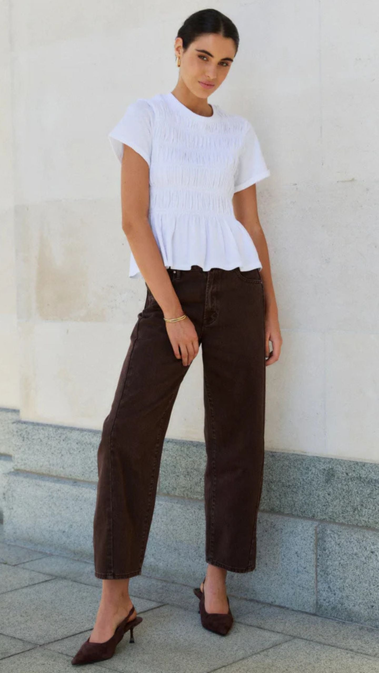 Varsity Forward Seam Barrel Jeans