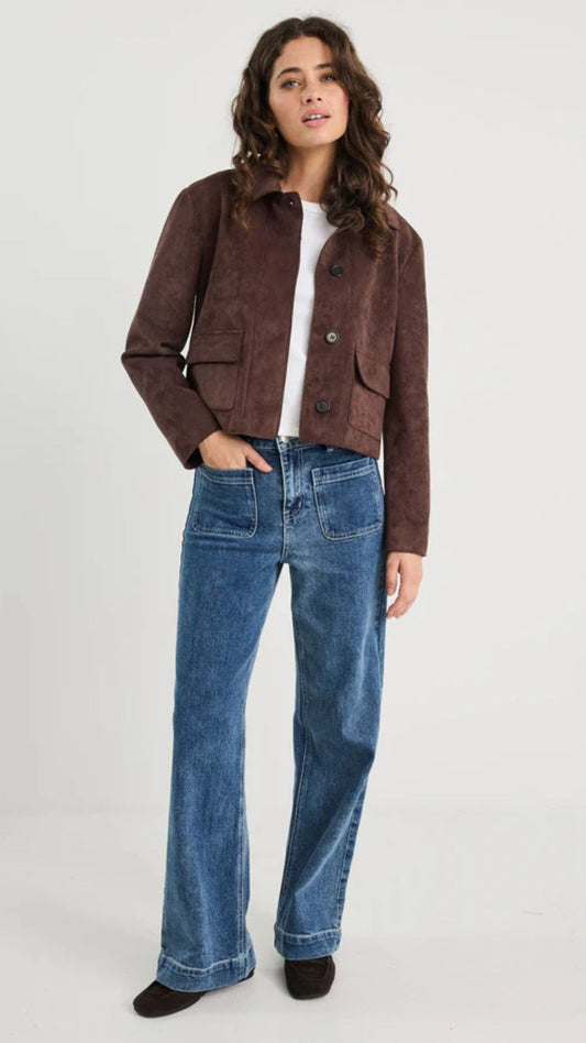 Exhibit Mock Suede Jacket