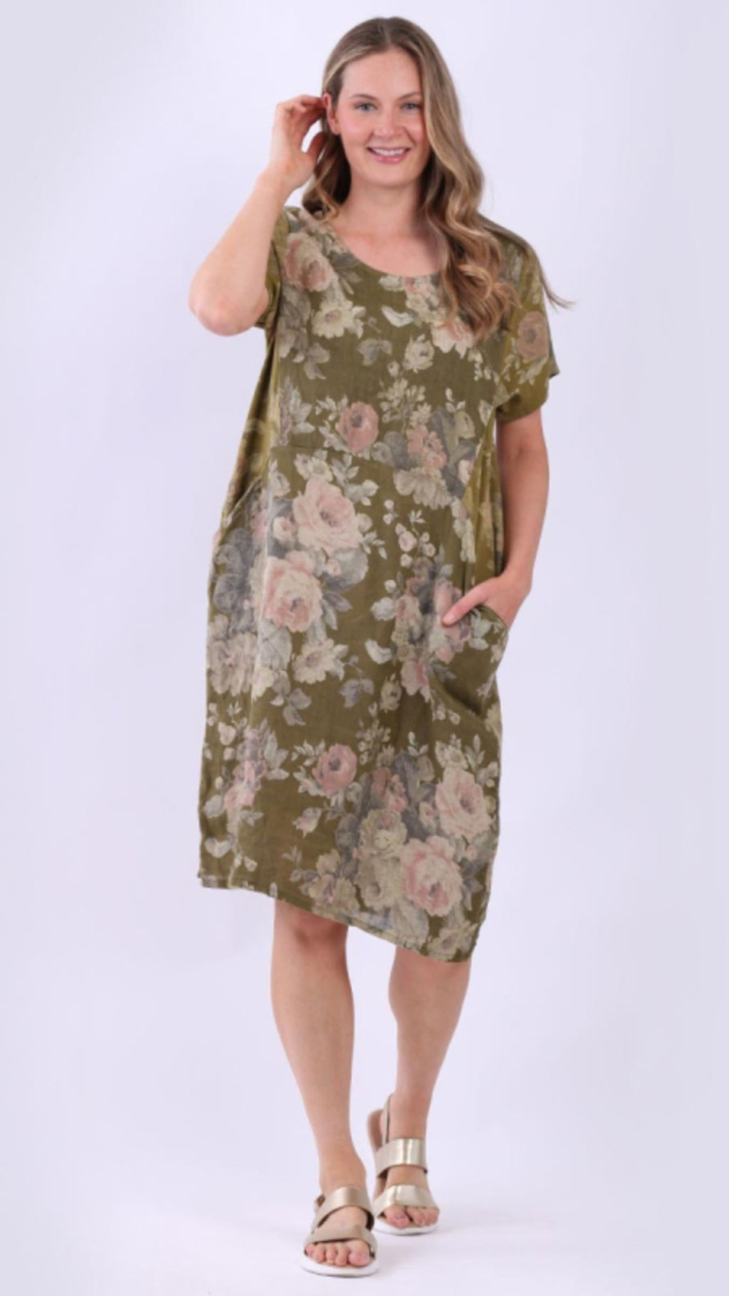 Fleur Pastel Linen Dress