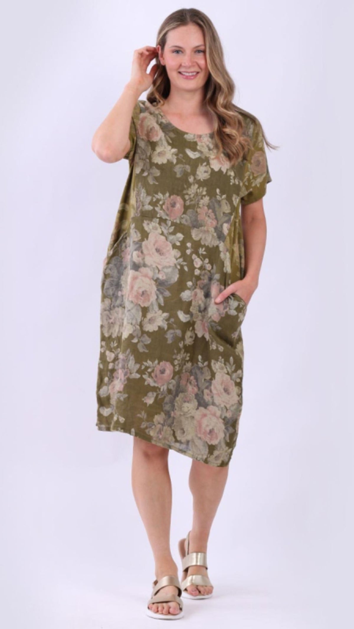 Fleur Pastel Linen Dress