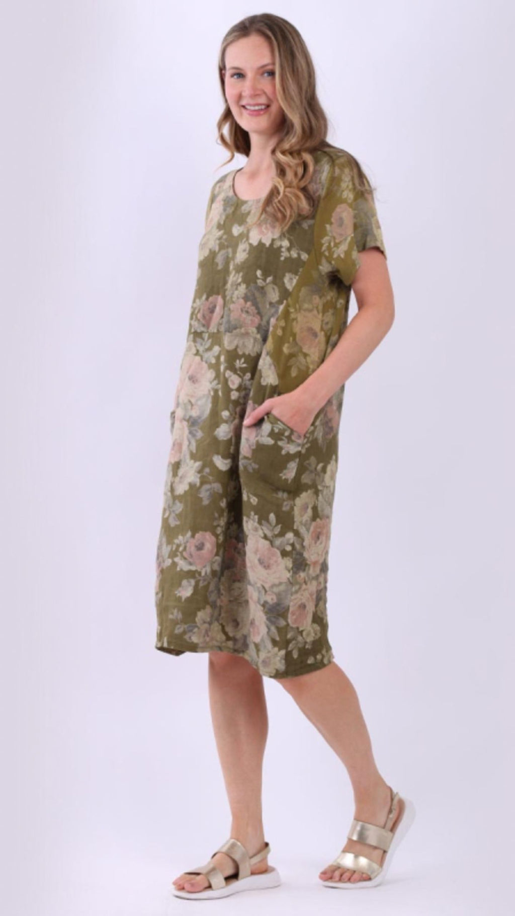 Fleur Pastel Linen Dress