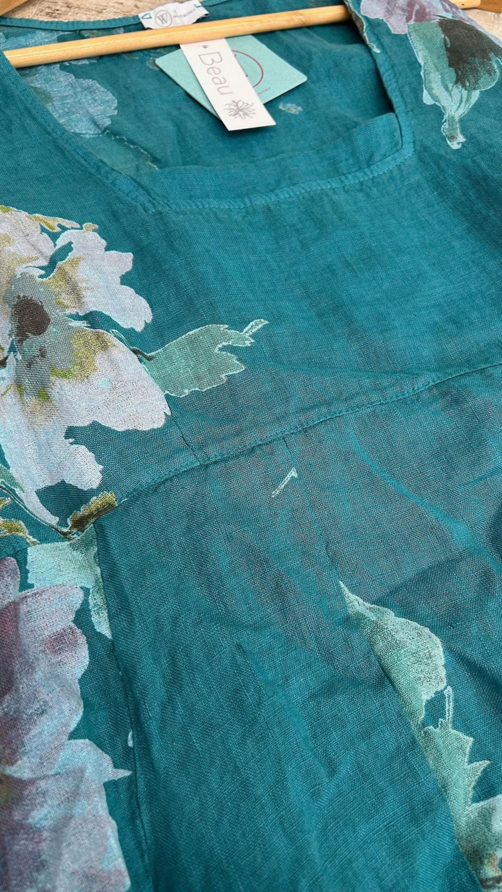 Gabriella Hibiscus Linen Dress