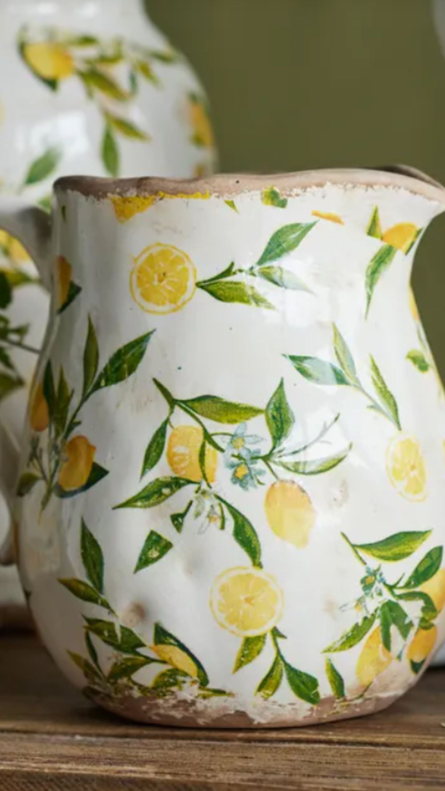 Botanical Lemon Jug - Short
