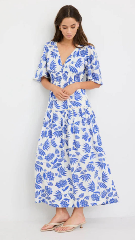 Lotus Flutter Tiered Maxi Dress