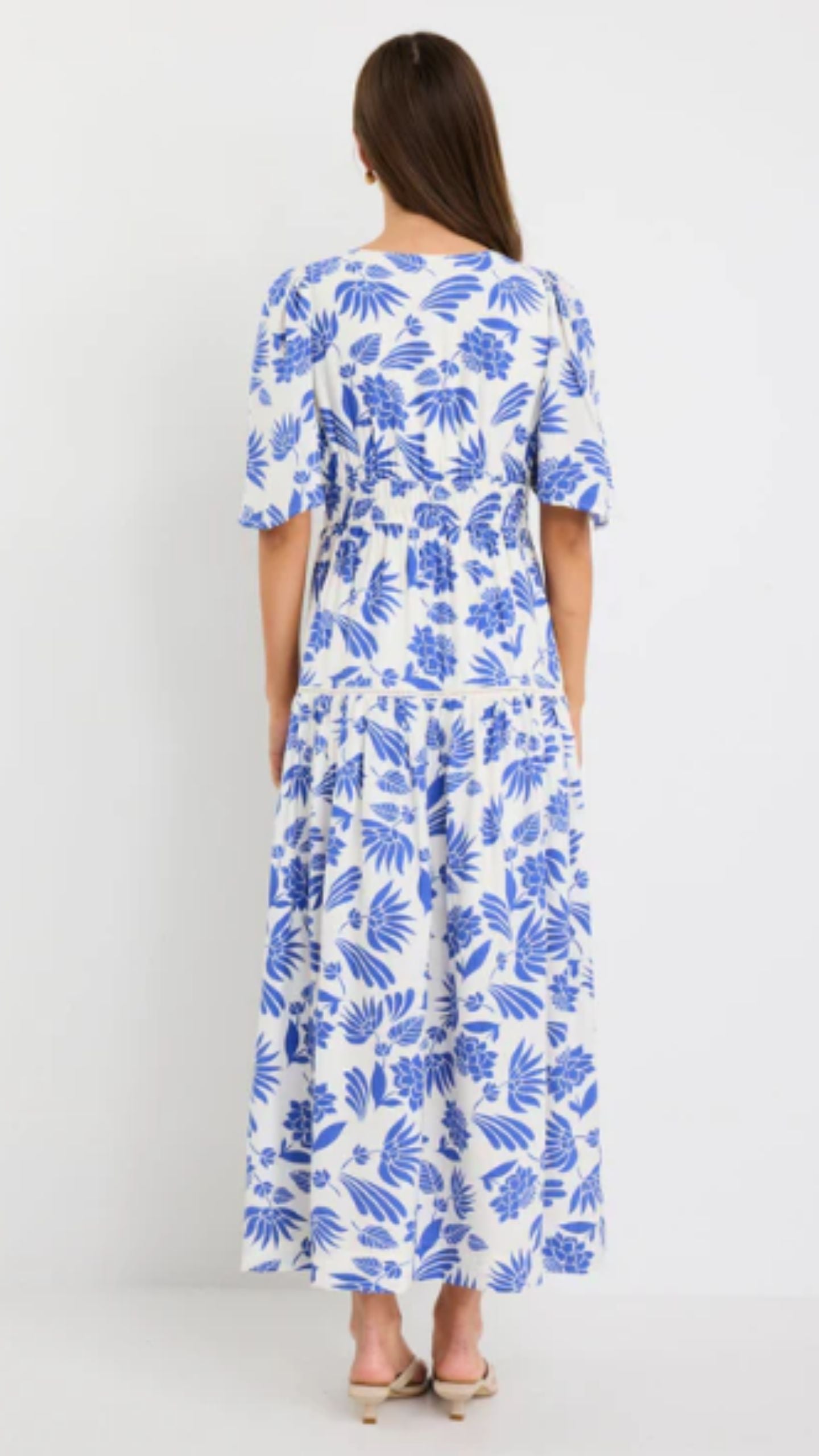 Lotus Flutter Tiered Maxi Dress