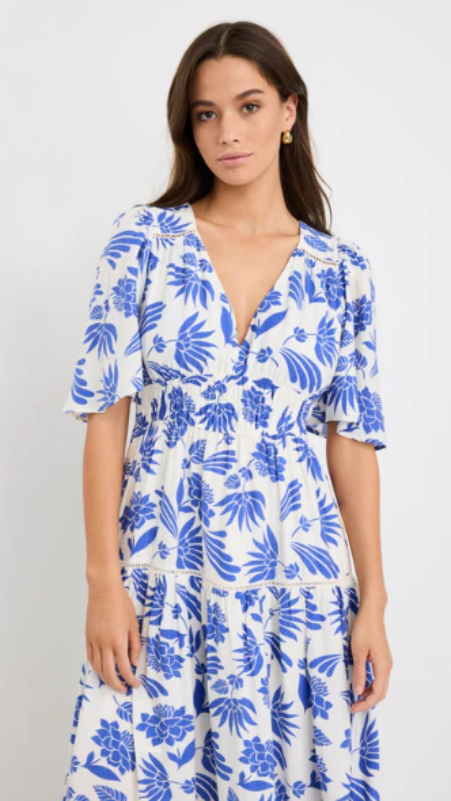 Lotus Flutter Tiered Maxi Dress