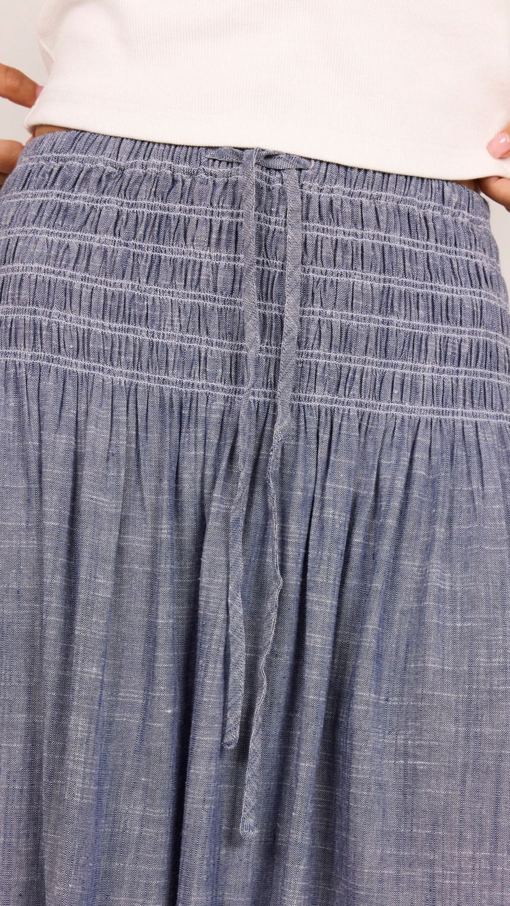 Byron Shirred Waist Maxi Skirt
