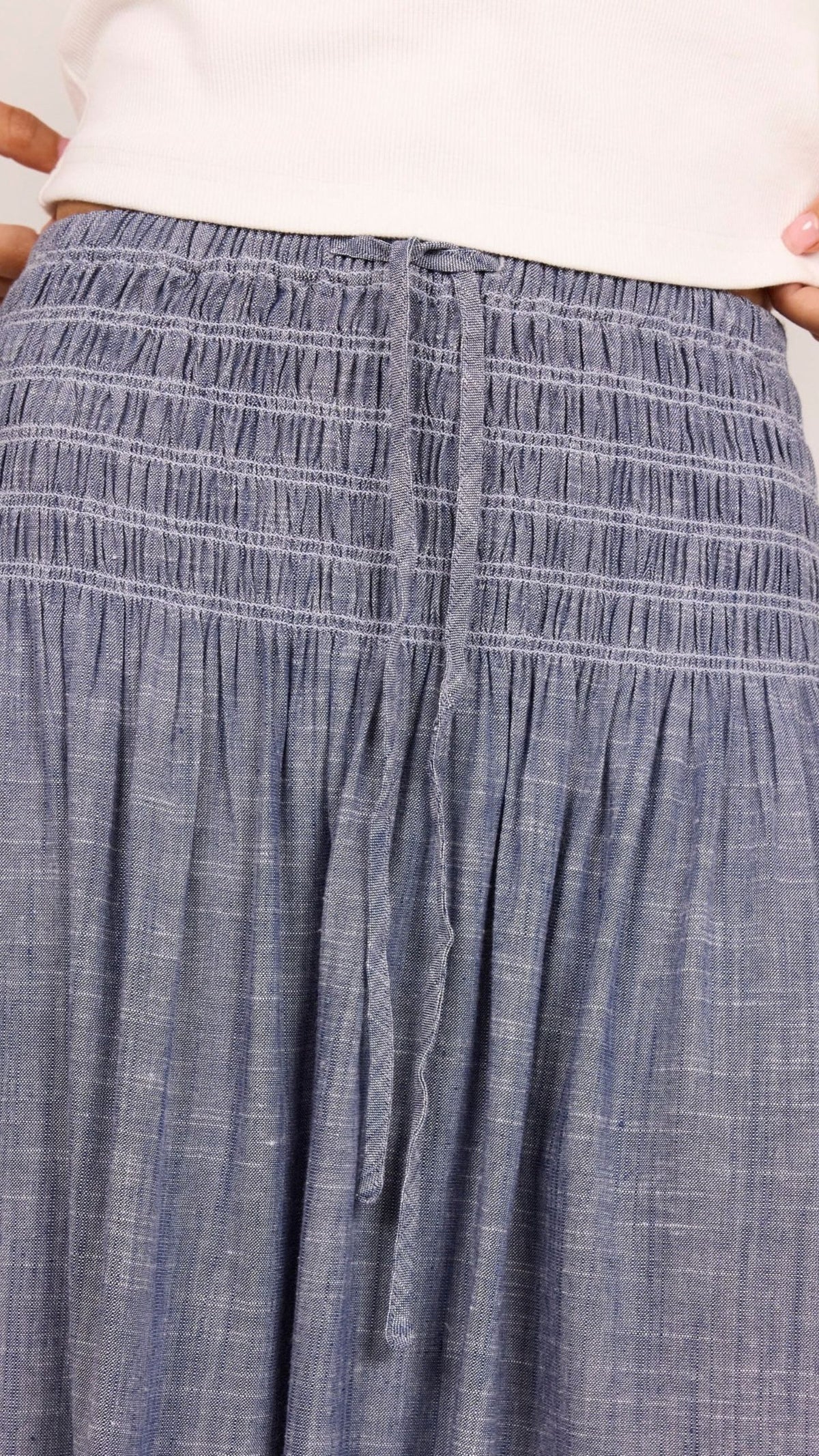 Byron Shirred Waist Maxi Skirt
