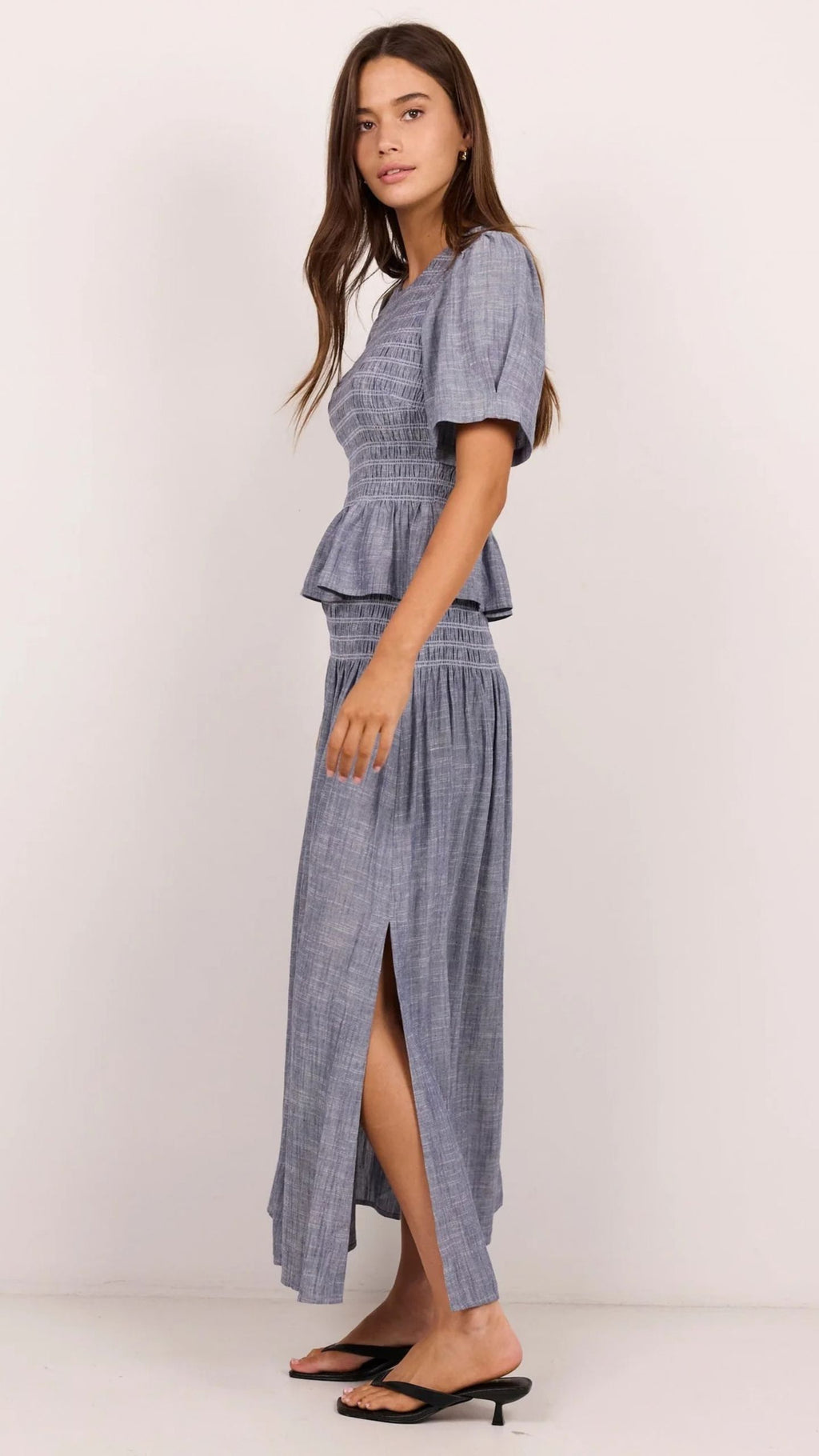 Byron Shirred Waist Maxi Skirt