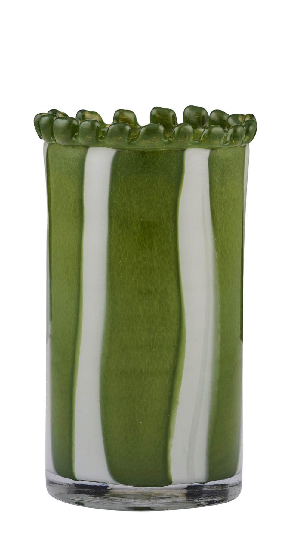 Pettine Glass Vase 12.5x23.5cm Green
