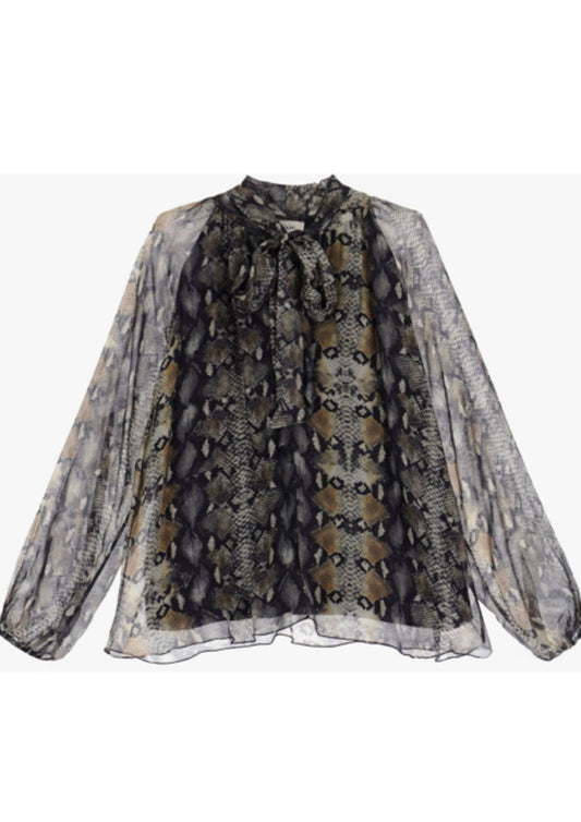 Reptile Print Blouse by Dixie