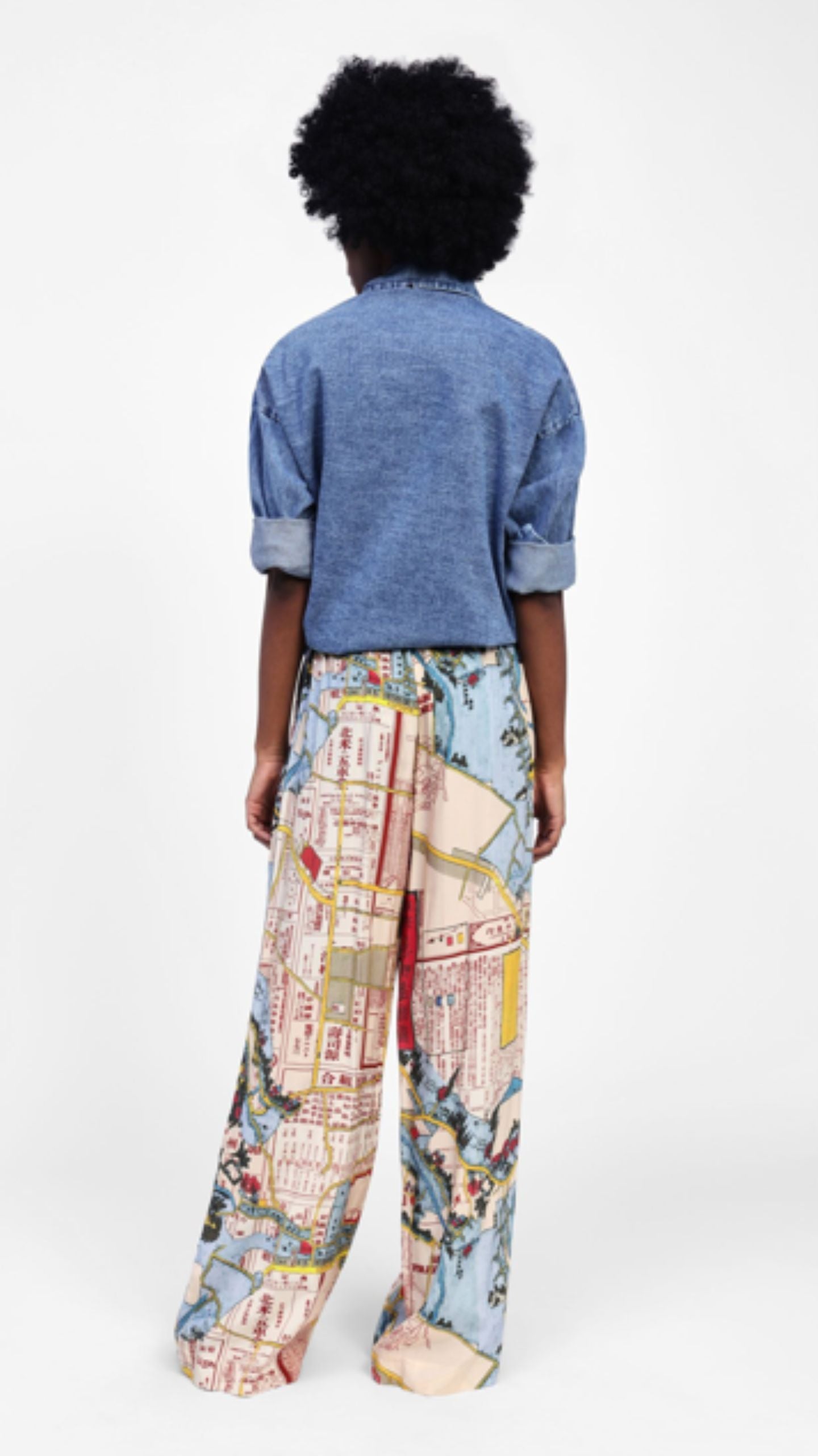 Japanese Map Print Pant