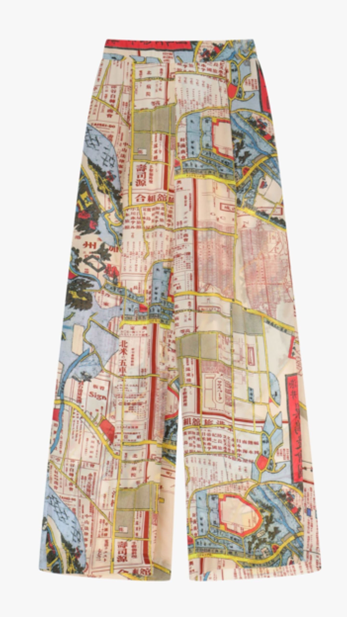 Japanese Map Print Pant