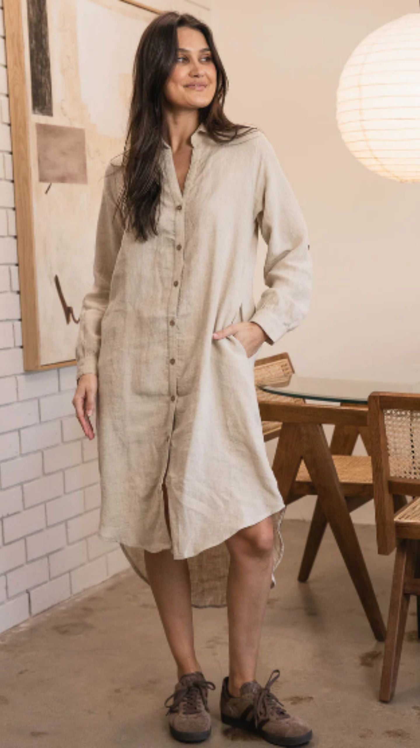 Fundamental Linen Shirt Dress