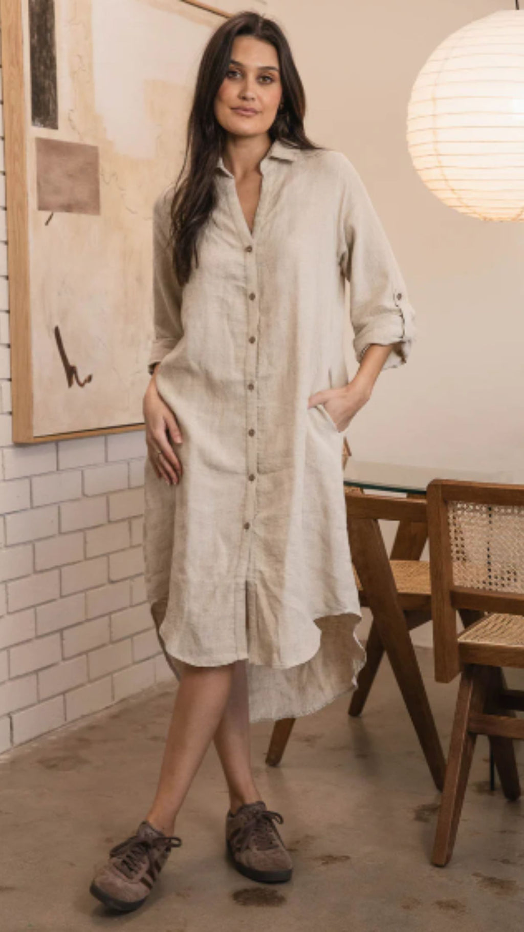 Fundamental Linen Shirt Dress