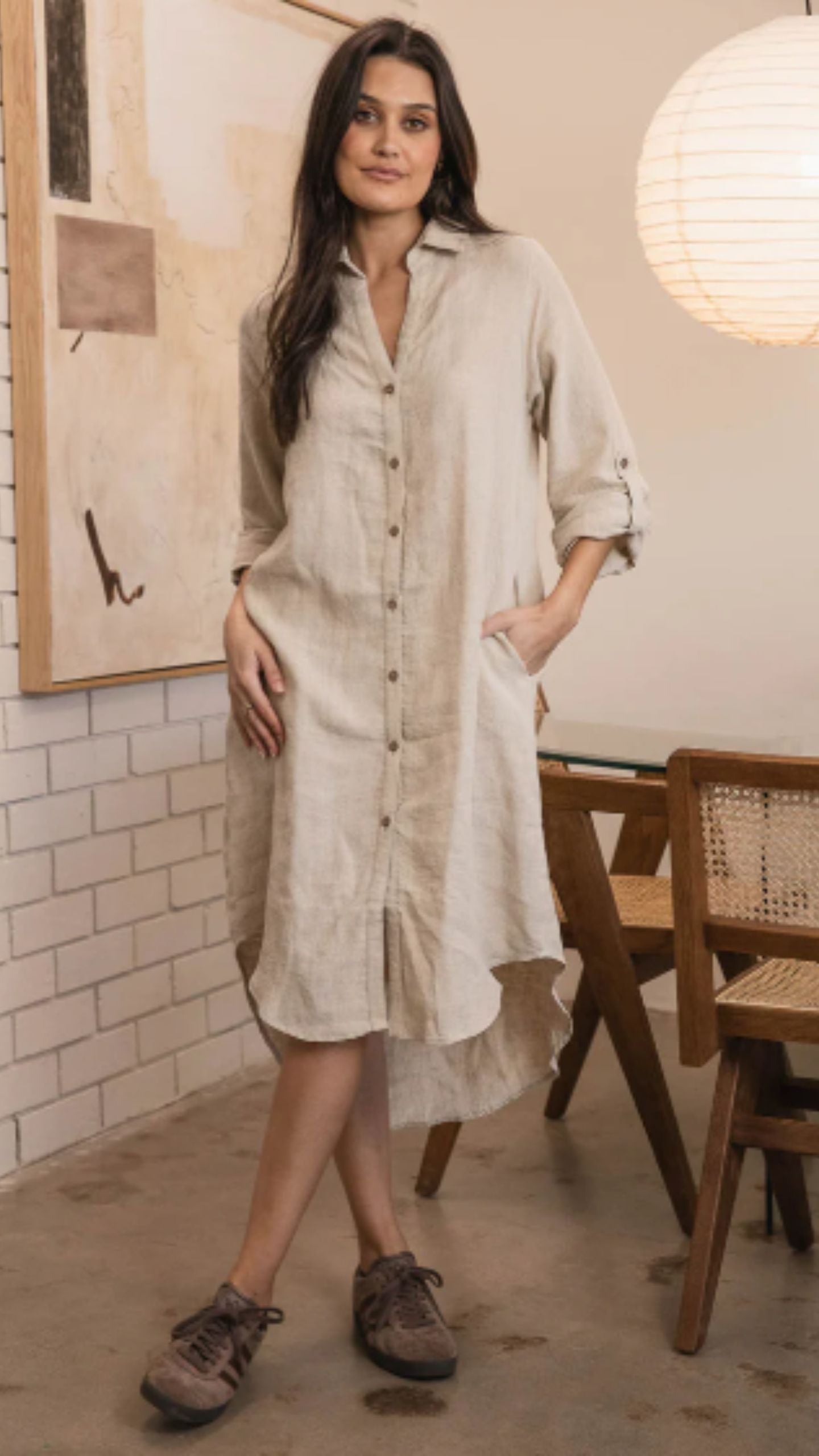 Fundamental Linen Shirt Dress