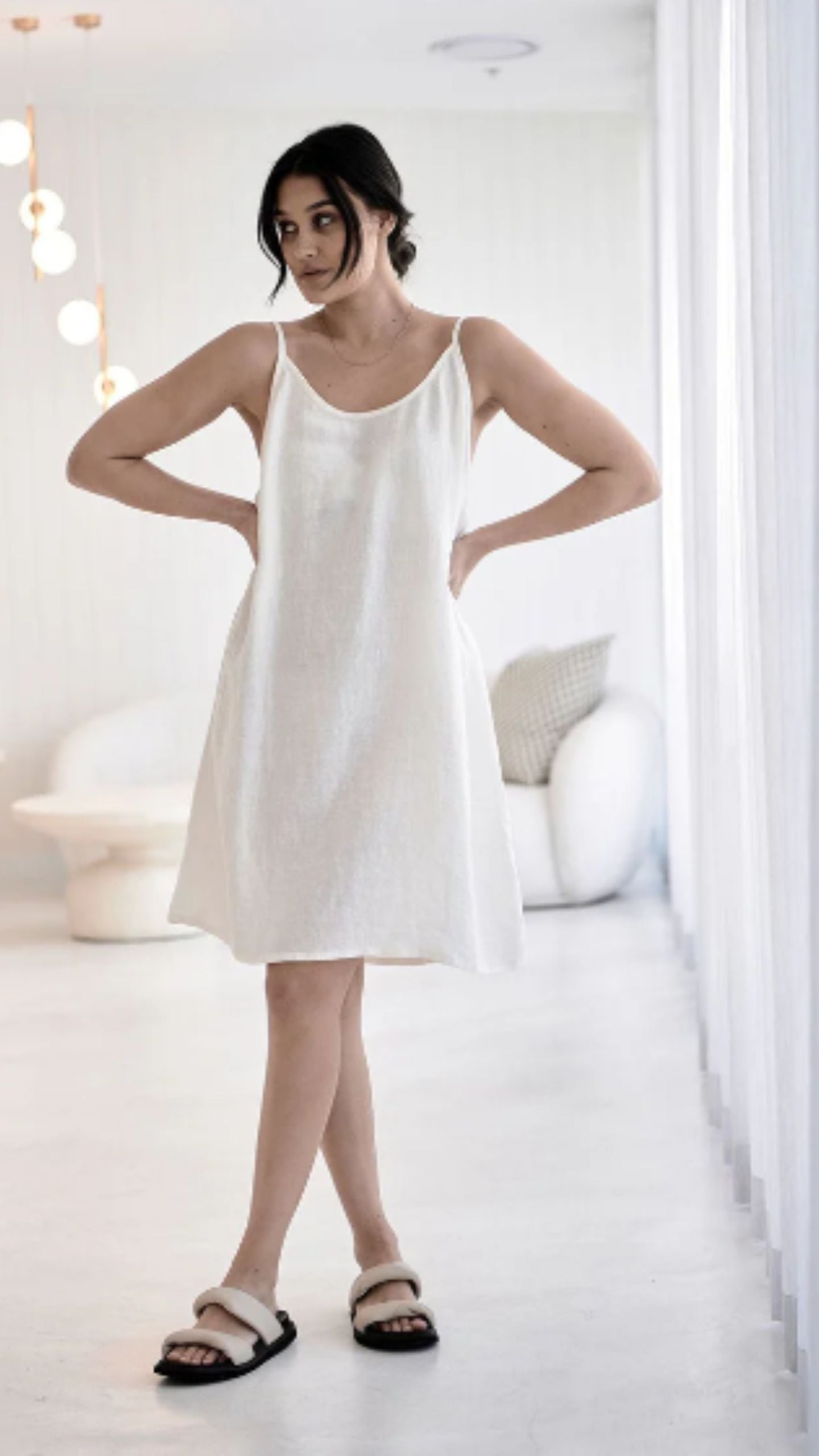 Fundamental Linen Slip Dress