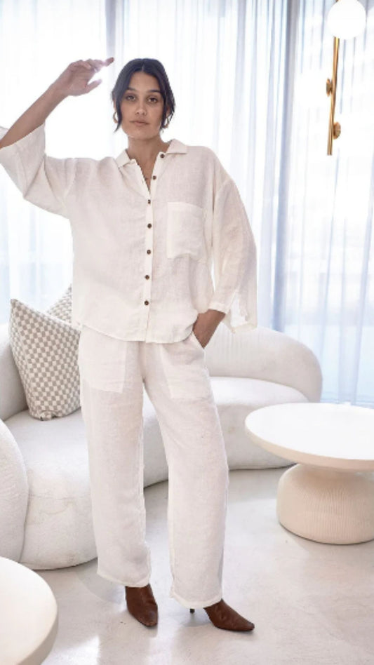 Fundamental Wide Leg Linen Pant